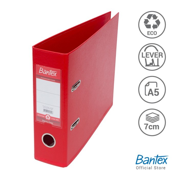 

PROMO! Bantex Lever Arch File Ordner Plastic A5 Kwitansi 7cm Red#1453 09