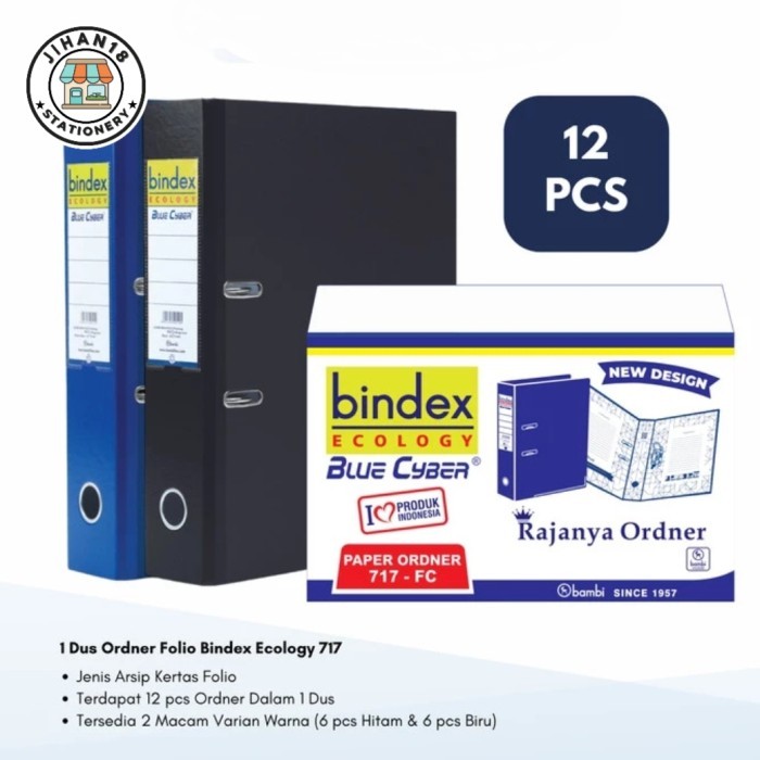 

TERBARU! ODNER BINDER BINDEX FOLIO 717 HITAM / DUS