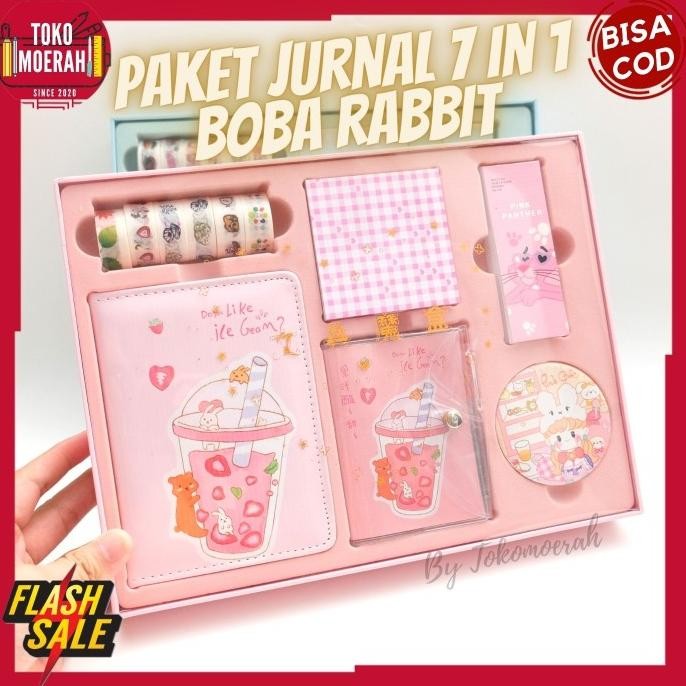 

Produk Baru!! JURNAL 7 IN 1 BOBA KELINCI PAKET ALAT TULIS KADO BUKU PULPEN MURAH