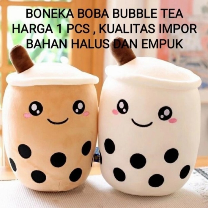 Boneka Boba bubble tea milk tea kado