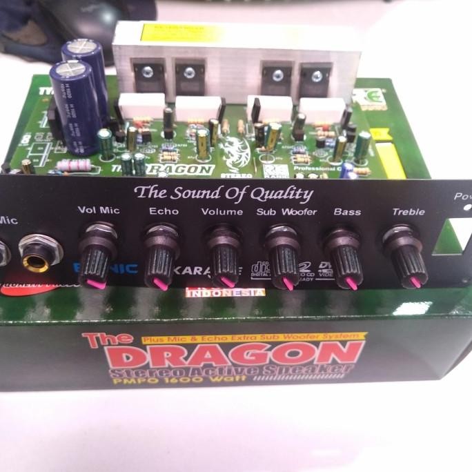 KIT AKTIF DPEAKER DRAGON MIC ECHO SUBWOOFER ORIGINAL DAN TERPERCAYA