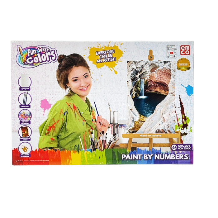 

Mainan EMCO Fun With Colors Paint By Numbers Medium Cat Air dan Kanvas