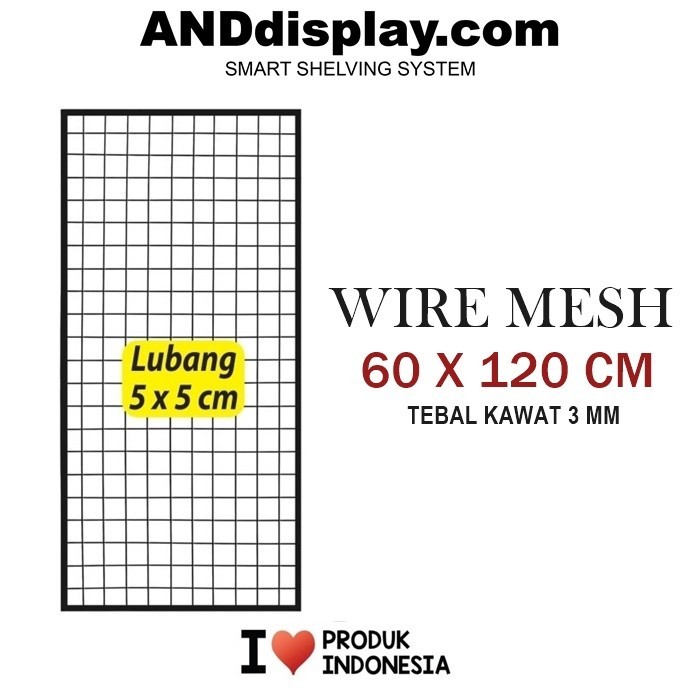 WIRE GRID MESH 60 X 120 CM - KAWAT JARING KOTAK - RAM DINDING BINGKAI