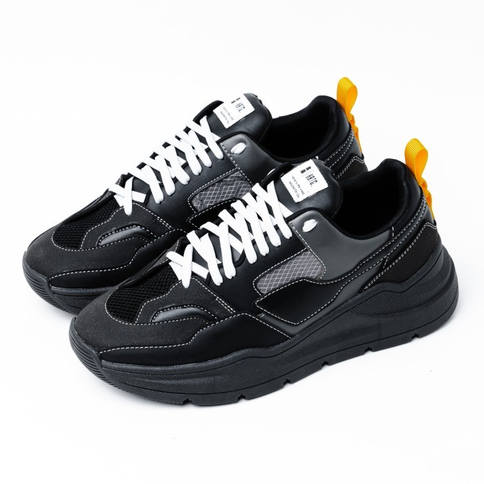 HEIDEN HERITAGE [HRTG] - ZEPHYR - BLACK HUB SNEAKERS SEPATU PRIA