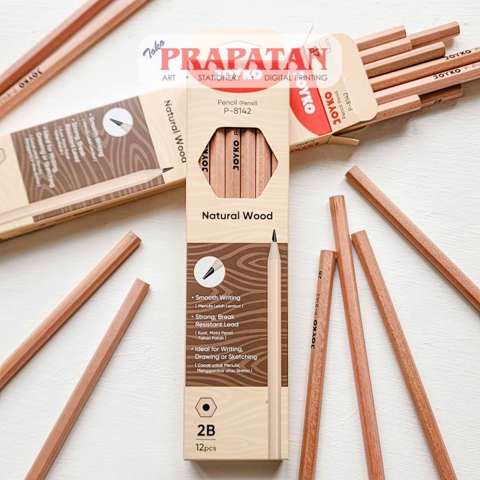 

Pensil Tulis P-8142 Joyko 2B | 1 BOX ISI 12PCS | Writing Pencil