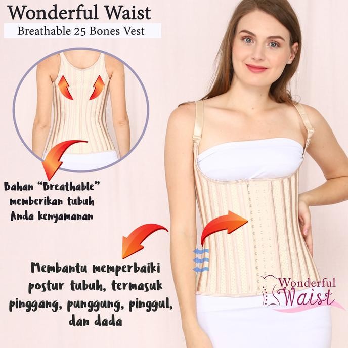 Korset Vest 25 tulang / Korset punggung / Korset Perut/ waisttrainer Termurah
