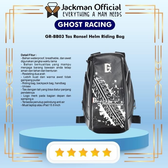GHOST RACING GR-BB03 - Tas Ransel Helm Riding Bag .