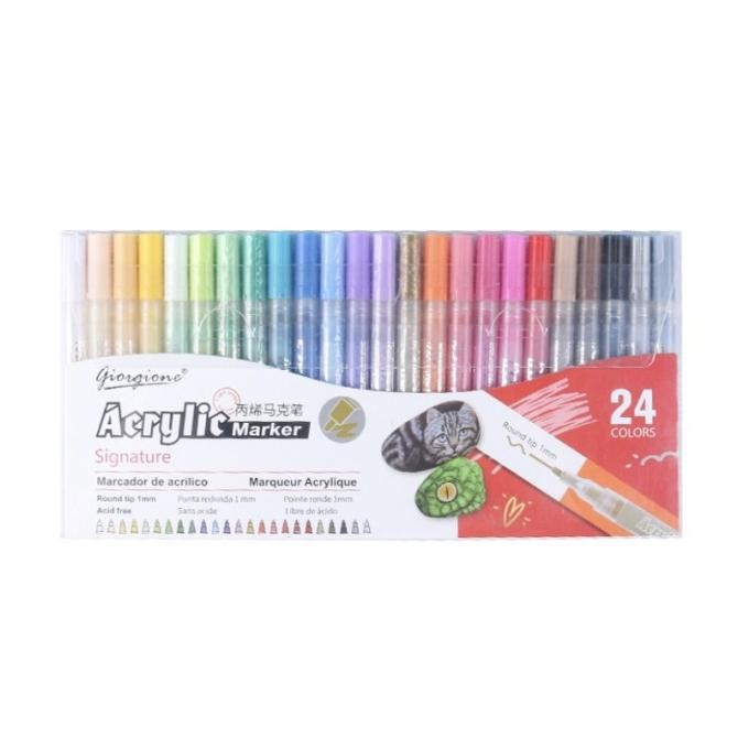 

Giorgione Acrylic Paint Marker Pen Set Spidol Segala Permukaan Termurah