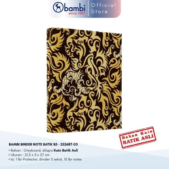 

Terlaris Bambi Binder Note Kain Batik Asli Motif Dayak B5 2526Bt Ready Stok