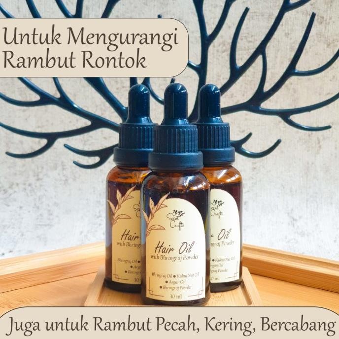 

BARU HAIR OIL WITH BHRINGRAJ POWDER - UNTUK RAMBUT RONTOK - SCENT CRAFTS