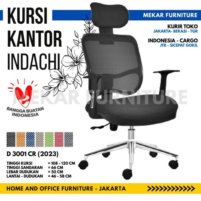 Kursi Kantor Indachi D 3001 Cr - Kaki Chrome