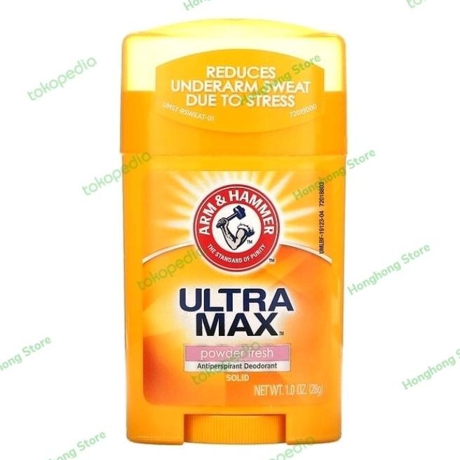 

BARU ARM AND HAMMER ULTRA MAX DEODORANT POWDER FRESH 28 GR