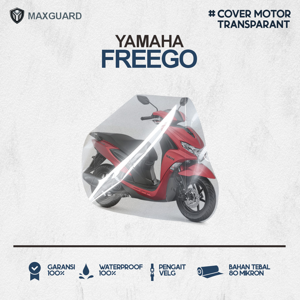 Cover Motor Transparant Yamaha Freego / Sarung Motor Frego / Pelindung Yamaha Freego Plastik
