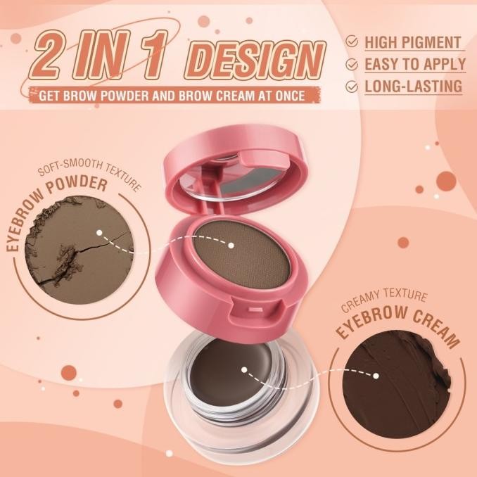 

BARU PINKFLASH PF E22 DUO EFFECT EYEBROW KIT - EYE BROW CREAM & POWDER