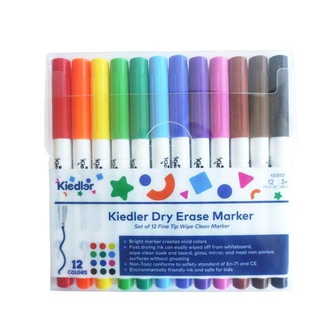 

Kiedler White Board Dry Erase Marker 12pcs Spidol Wipe Clean Termurah