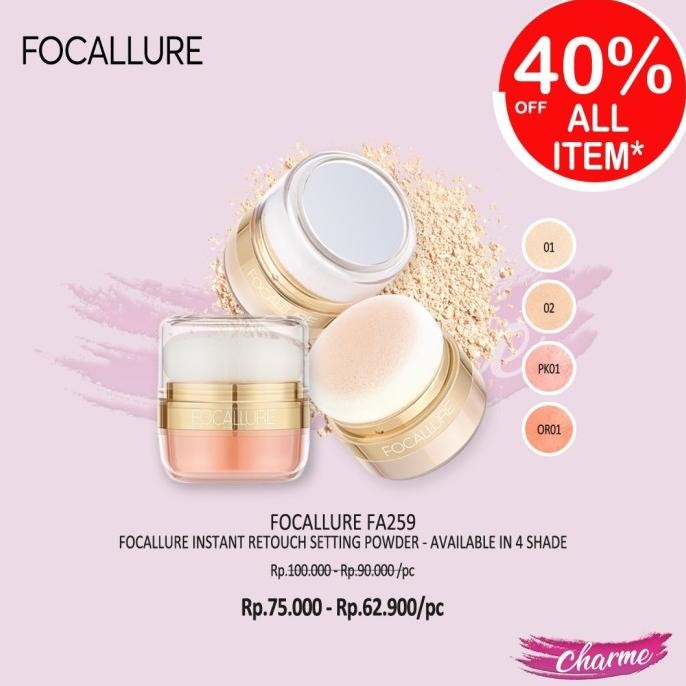 

BARU (READY & ORI) FOCALLURE INSTANT RETOUCH SETTING POWDER FA259 FA 259