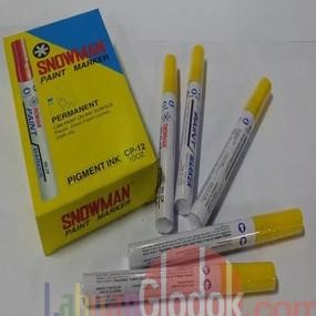 

Spidol Permanent Paint Marker Snowman Kuning Isi 12 Pcs Termurah