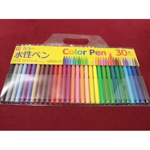 

Daiso Water Based Ink Colorful / Washable Marker - - Spidol Warna Termurah