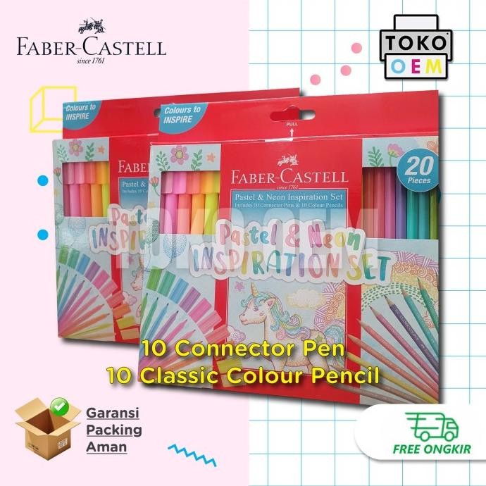 

FABER CASTELL PENSIL SPIDOL CONNECTOR PASTEL NEON INSPIRATION SET Termurah