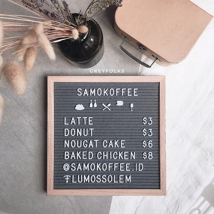 

HOT SALE! Grey Felt Letter Board READY STOCK!
