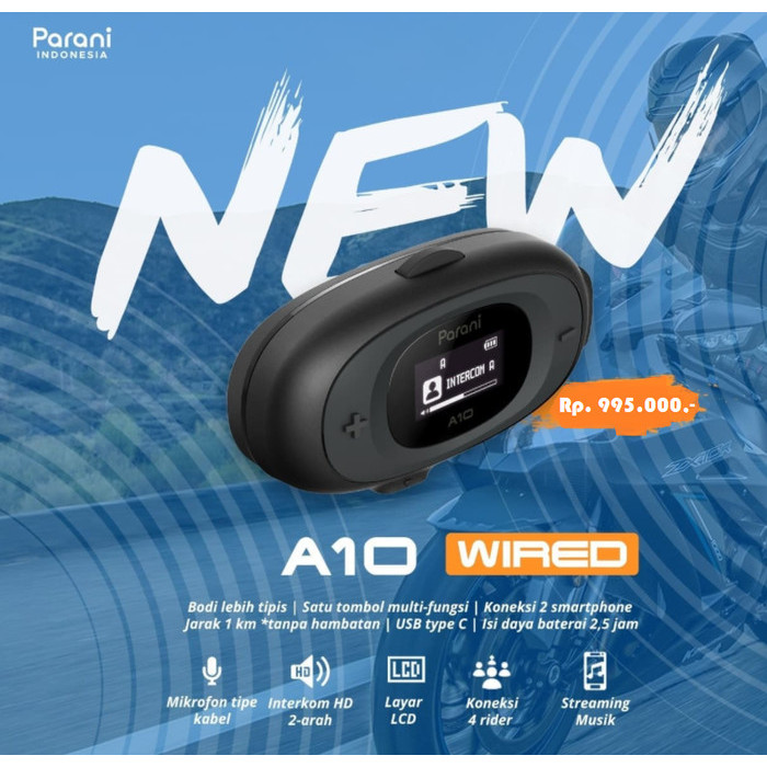 PARANI A10 WIRED MOTORCYCLE BLUETOOTH INTERCOM