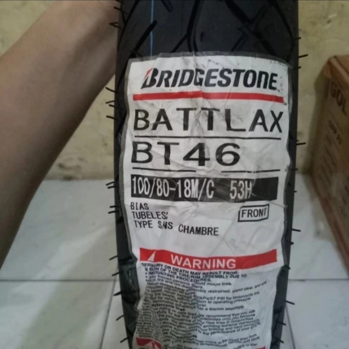 BAN LUAR BATTLAX BRIDGESTONE UKURAN 100 /80 -18 BT 45 BAN TOURING DPAN