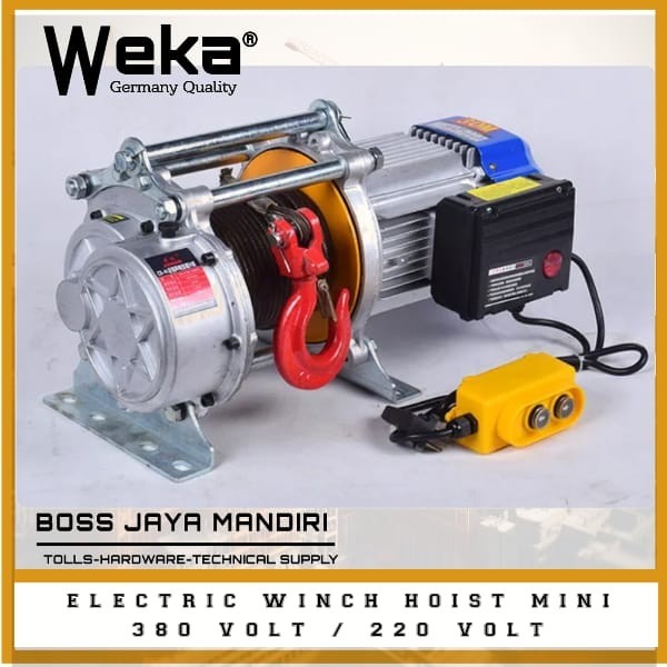 TERBARU electric Winch Hoist 1.2 ton x 20 Meter WEKA