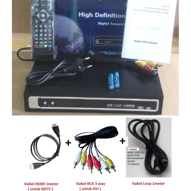 KHUSUS GRAB DIGITAL TV DECODER STB TV RECEIVER MEDIA PLAYER WITH TV TUNER DIGITAL