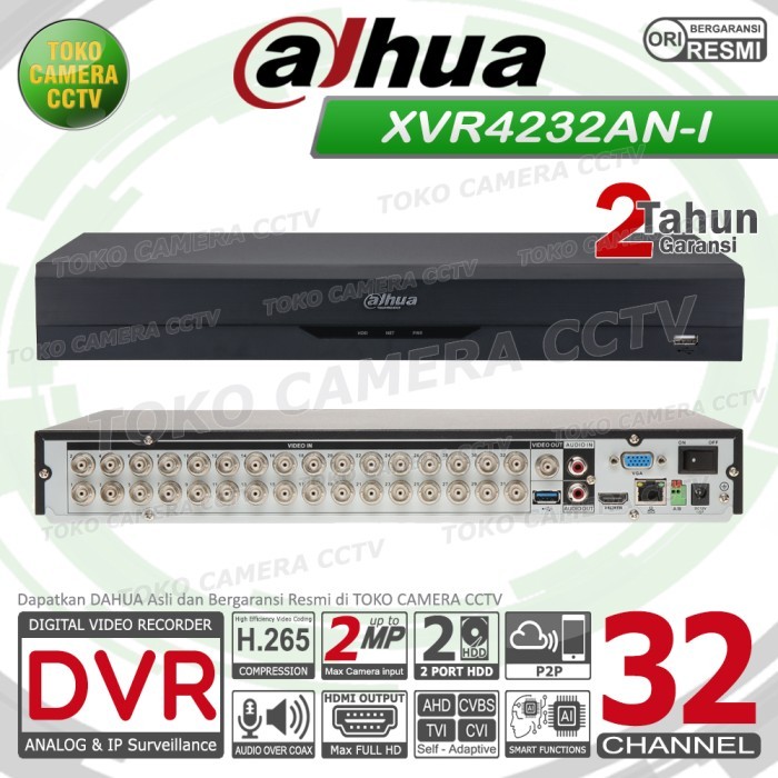 TERBARU DVR RECORDER CCTV DAHUA 32 CHANNEL CCTV DAHUA 32CH 2MP