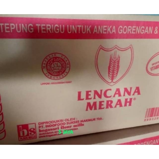 

tepung lencana merah dus 1 kg isi 12 pcs