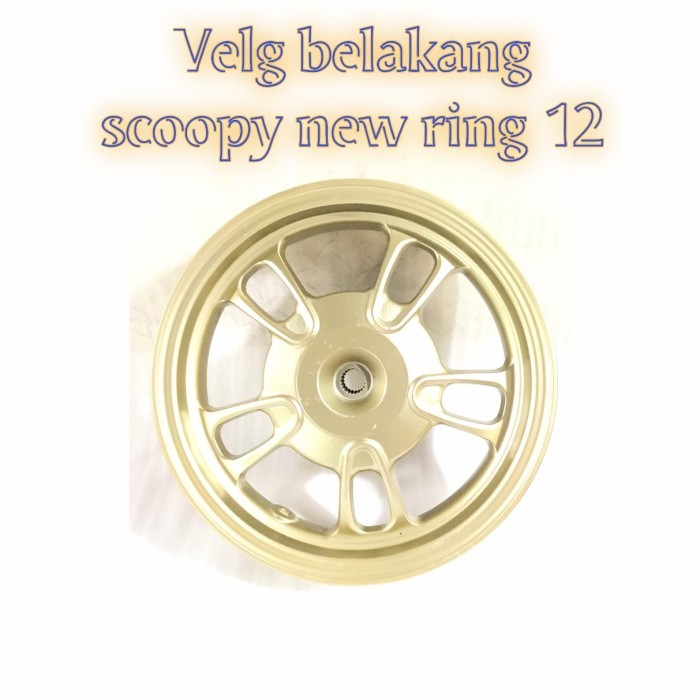 Velg Pelk Pelek Belakang Scoopy New Ring 12 Gold Barang Langka