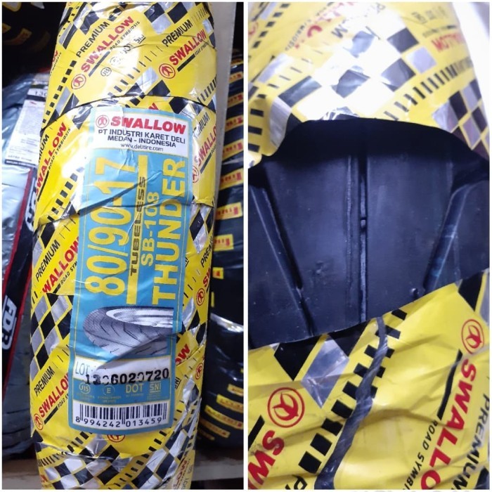 Ban Luar Tubeless Tubles 80 90 17 Thunder Swallow Barang Langka