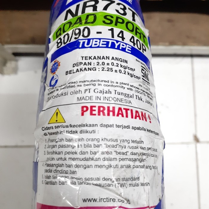 Ban Luar 80 90 14 Nr73T Irc Barang Langka