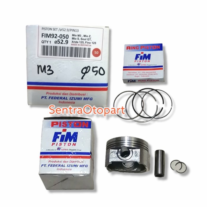 Piston Seher Kit Mio M3 Fino 125 Mio Z Oversize 50 Fim Barang Langka