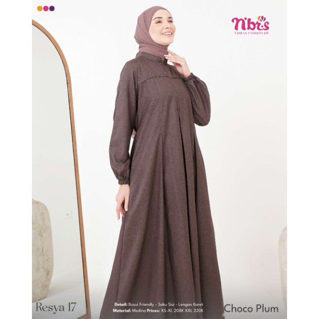 Grosir Resya 17 Gamis Nibras Material Medina