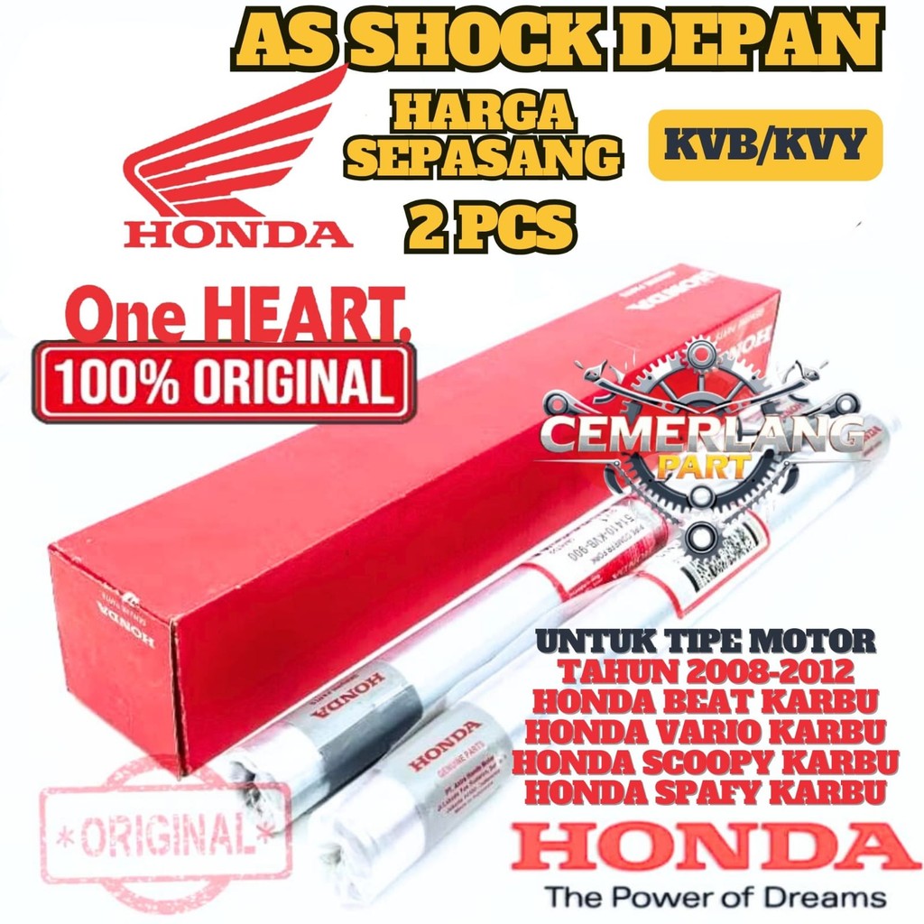 ORIGINAL AS SHOCK DEPAN HONDA BEAT KARBU BEAT LAMA/ SCOOPY KARBU/ VARIO KARBU/ SPACY KARBU ASLI