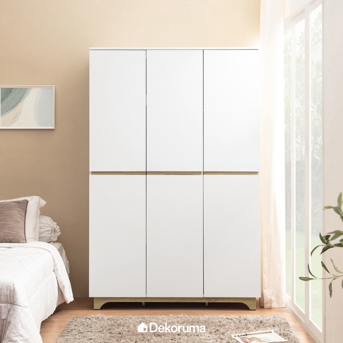 Dekoruma Lemari Pakaian 3 Pintu / Wardrobe - Cubic Luna Milano Lp 3P