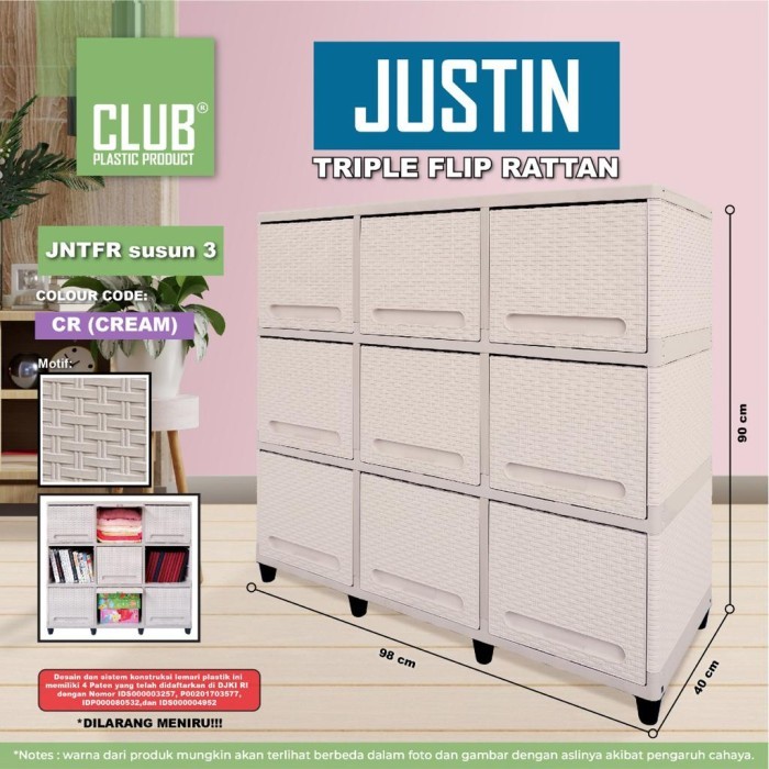 Lemari Plastik Club Flip 3 Triple Lemari Plastik Club 9 Pintu 9 Kotak