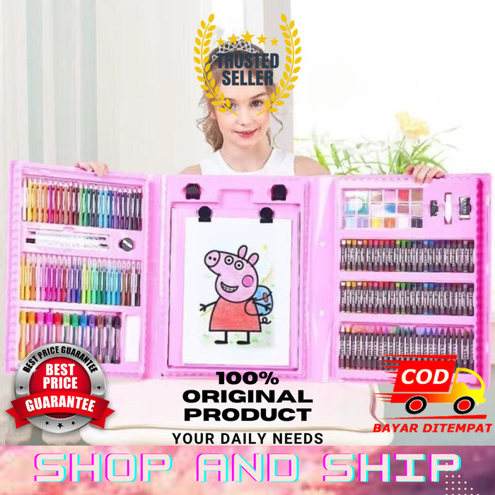

Doritoki 208pcs Crayon Anak Pengasah Set Alat Menggambar ORIGINAL SAS