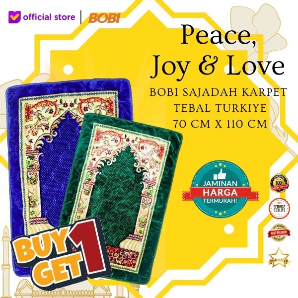Sajadah Tebal Empuk (Promo Buy1Get1) - Sajadah Tebal Turkiye 70X110Cm