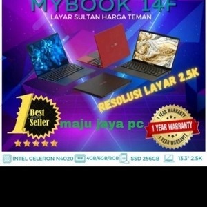 Laptop Axioo Mybook 14F N4020 Ram 4Gb Ram 6Gb Ssd 256Gb 13.3" Ips 2.5K