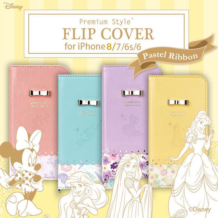 Outlet Disney iPhone 6 6S 7 8 putri kartun lucu PU Leather Flip Card Holder Cover Case |d8m6UdHP|
