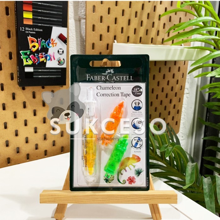 

Sale Faber Castell Chameleon Correction Tape + 2 Refill Bar "Transparant