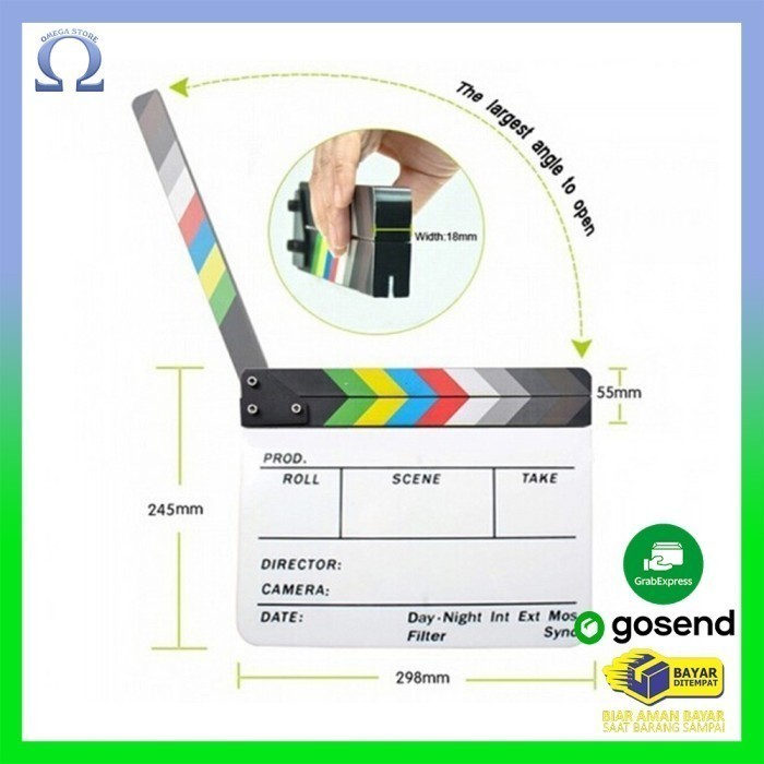 

Sale Taffstudio Profesional Clapper Board Colorful Acrylic