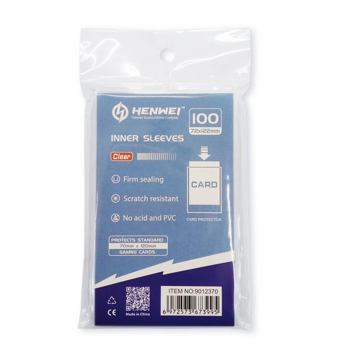 

Sale Henwei Plastik Pelindung Kartu Trading Card Slevees Bening 72 X 122 Mm