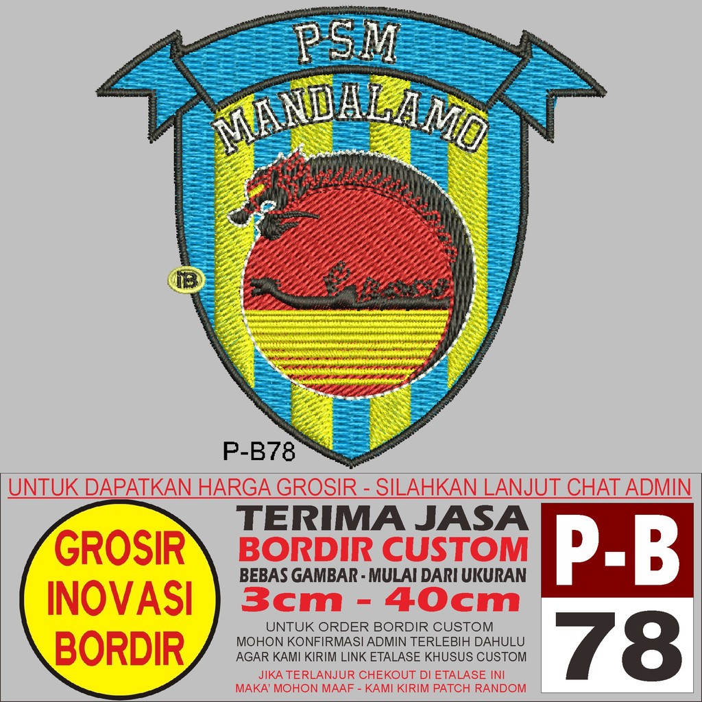PATCH BORDIR P-B78 LOGO PSM MANDALAMO - GIB REVIEW/TESTIMONI