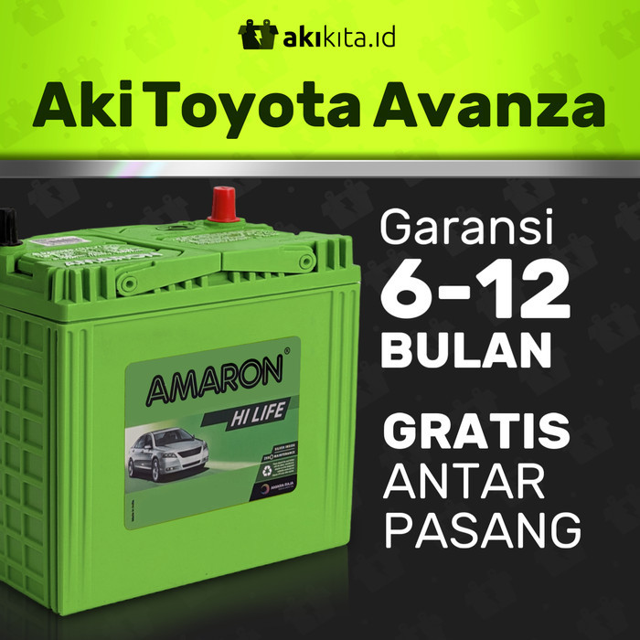 Aki Mobil Toyota Avanza Amaron 12V 35 Ah - 45 Ah Gratis Pemasangan Aki