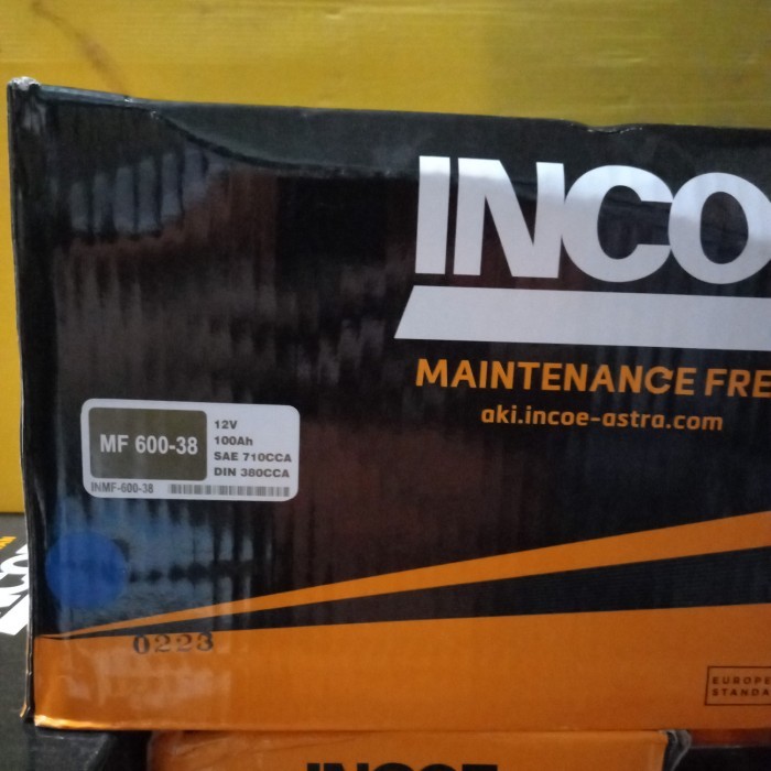 aki mobil incoe MF type 60038 12 volt 100 amper khusus gosend