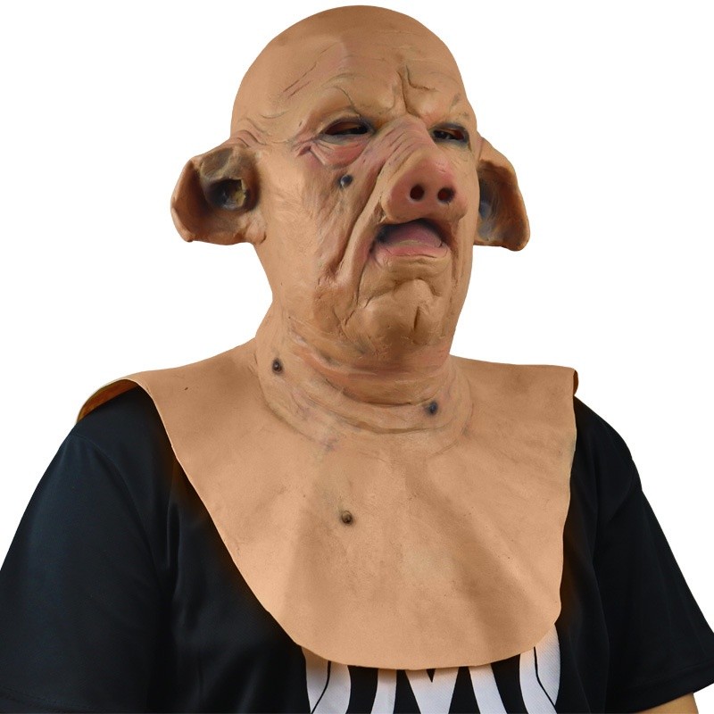 Topeng babi tahi lalat latex mask Halloween high quality