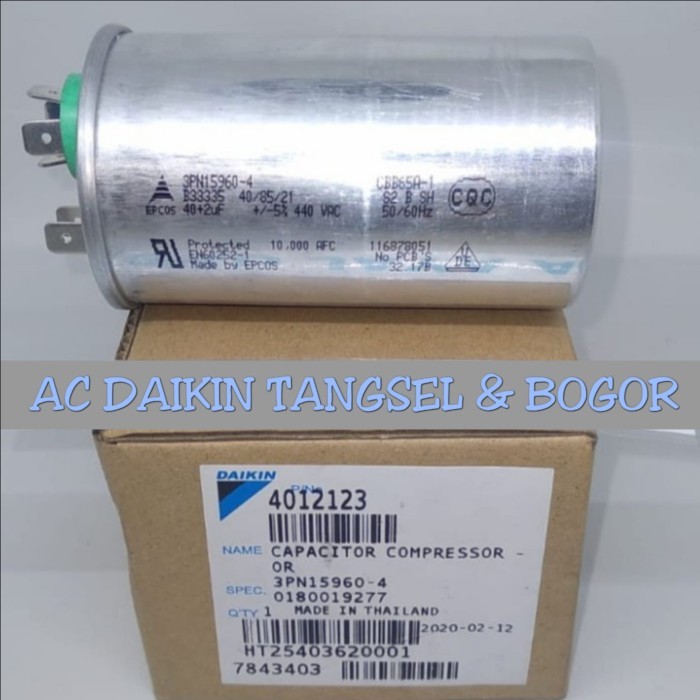 Capacitor / Kapasitor Ac Daikin 1Pk 2Pk Ftne25 Ftne50Mv 40+2Uf